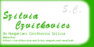 szilvia czvitkovics business card